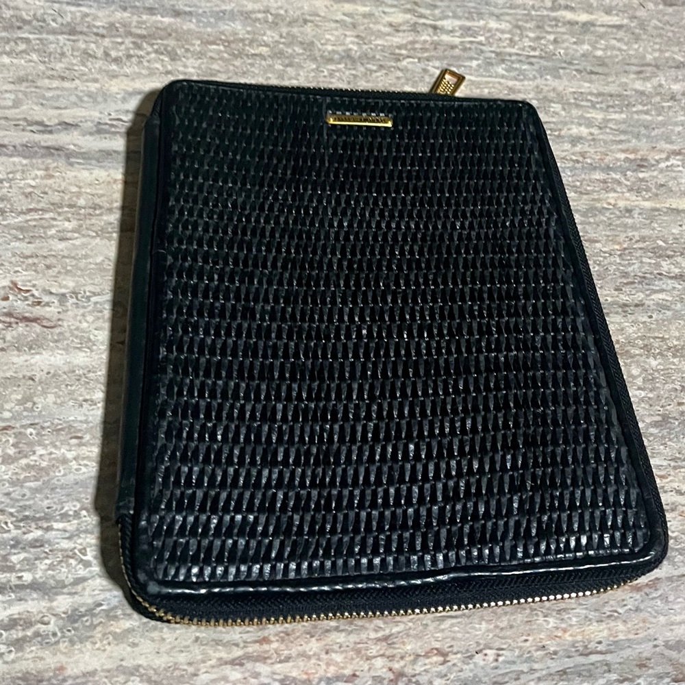 Rebecca Minkoff Black Textured zippered iPad case